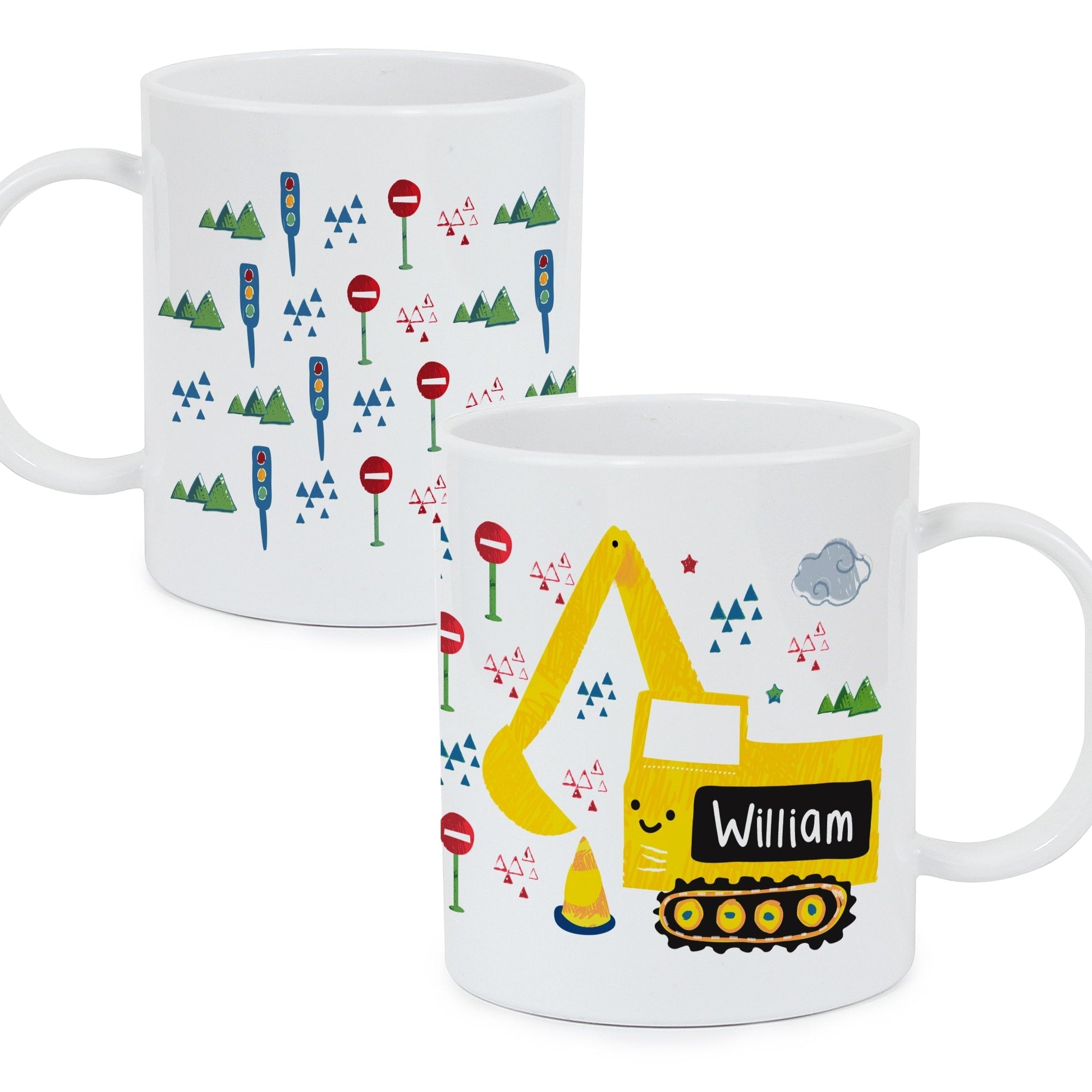 Personalised Digger Plastic Mug Gifts Finder ScentiMelti Wax Melts