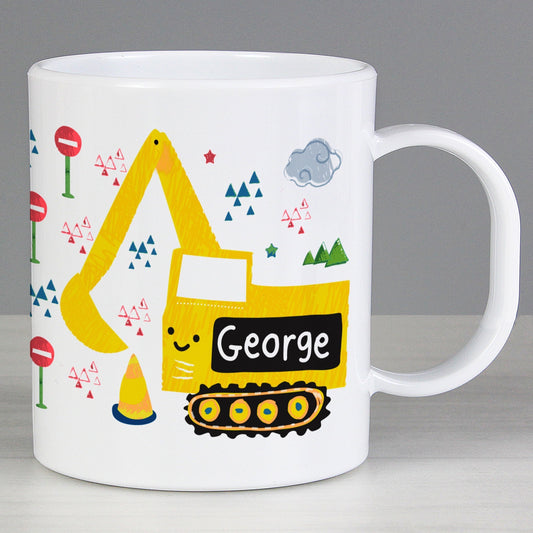 Personalised Digger Plastic Mug Gifts Finder ScentiMelti Wax Melts