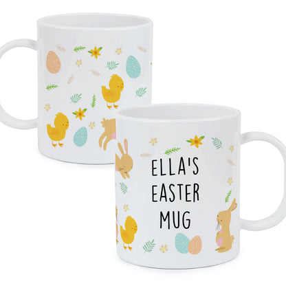 Personalised Easter Bunny & Chick Plastic Mug Gifts Finder ScentiMelti Wax Melts