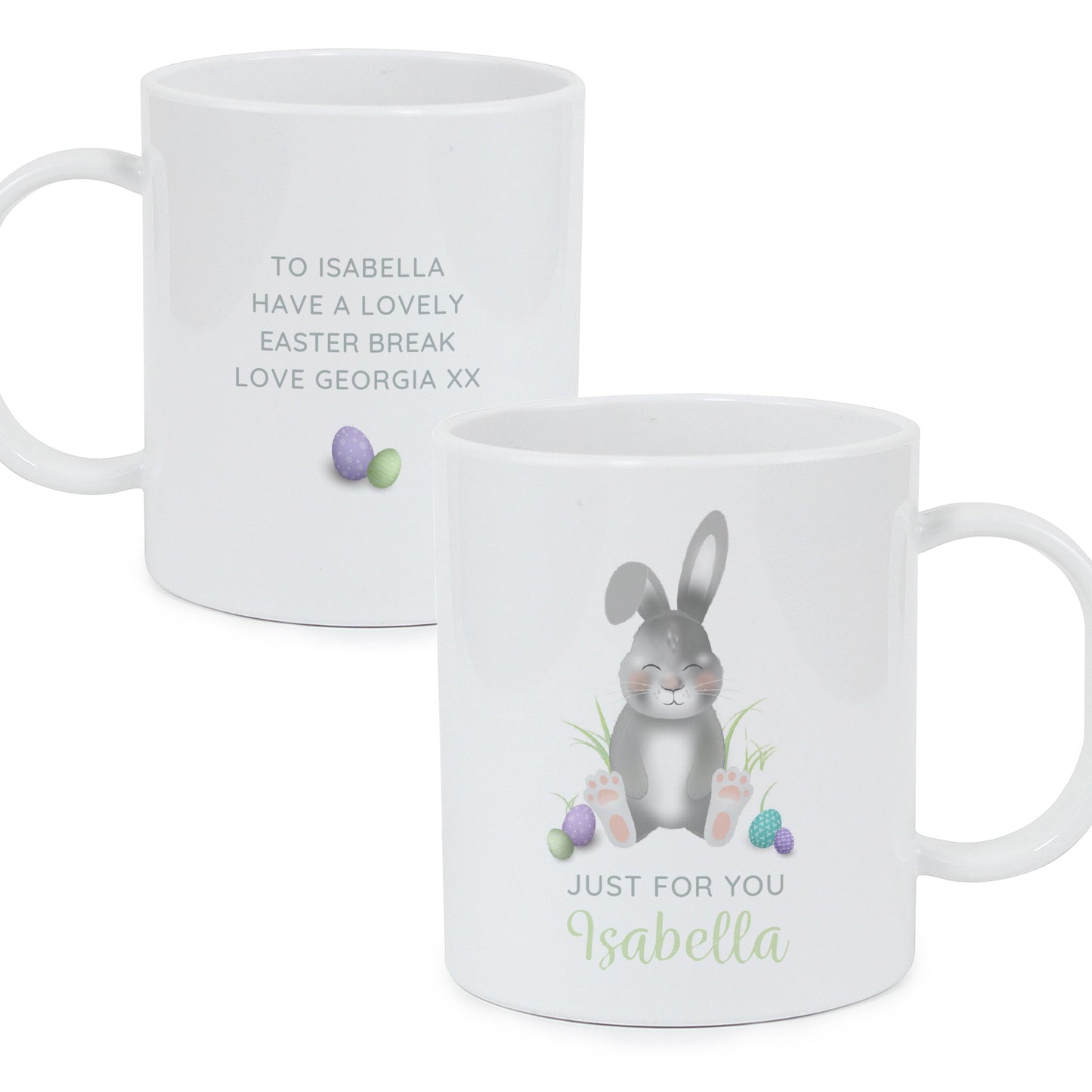 Personalised Easter Bunny Plastic Mug Gifts Finder ScentiMelti Wax Melts