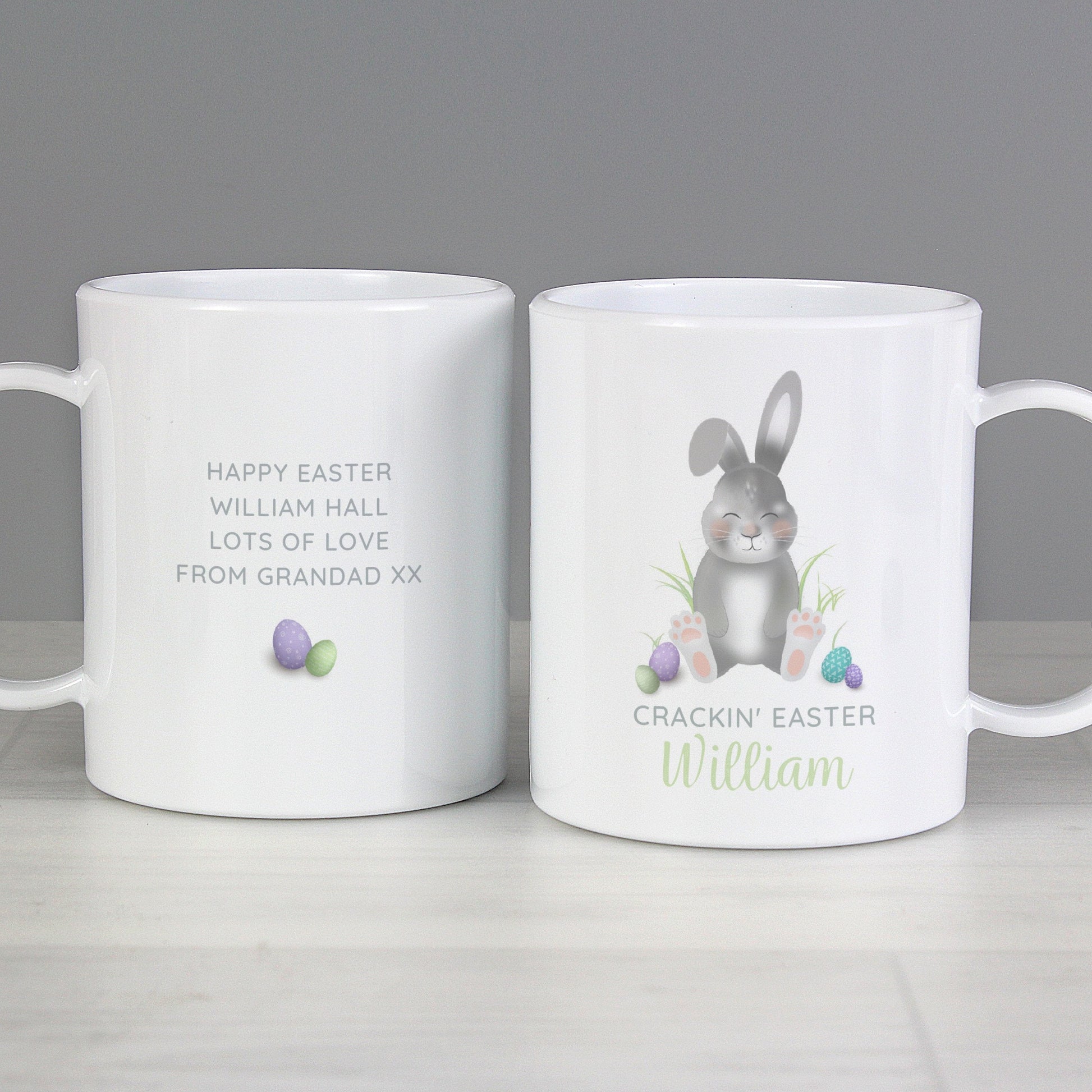 Personalised Easter Bunny Plastic Mug Gifts Finder ScentiMelti Wax Melts