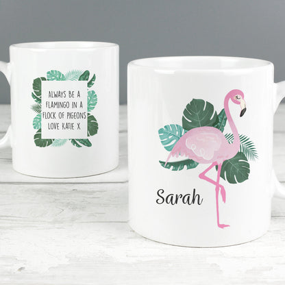 Personalised Flamingo Mug Gifts Finder ScentiMelti Wax Melts