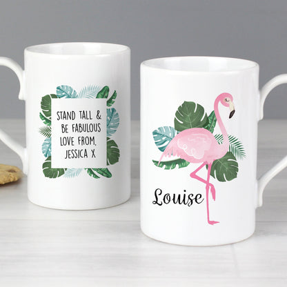 Personalised Flamingo Mug Gifts Finder ScentiMelti Wax Melts