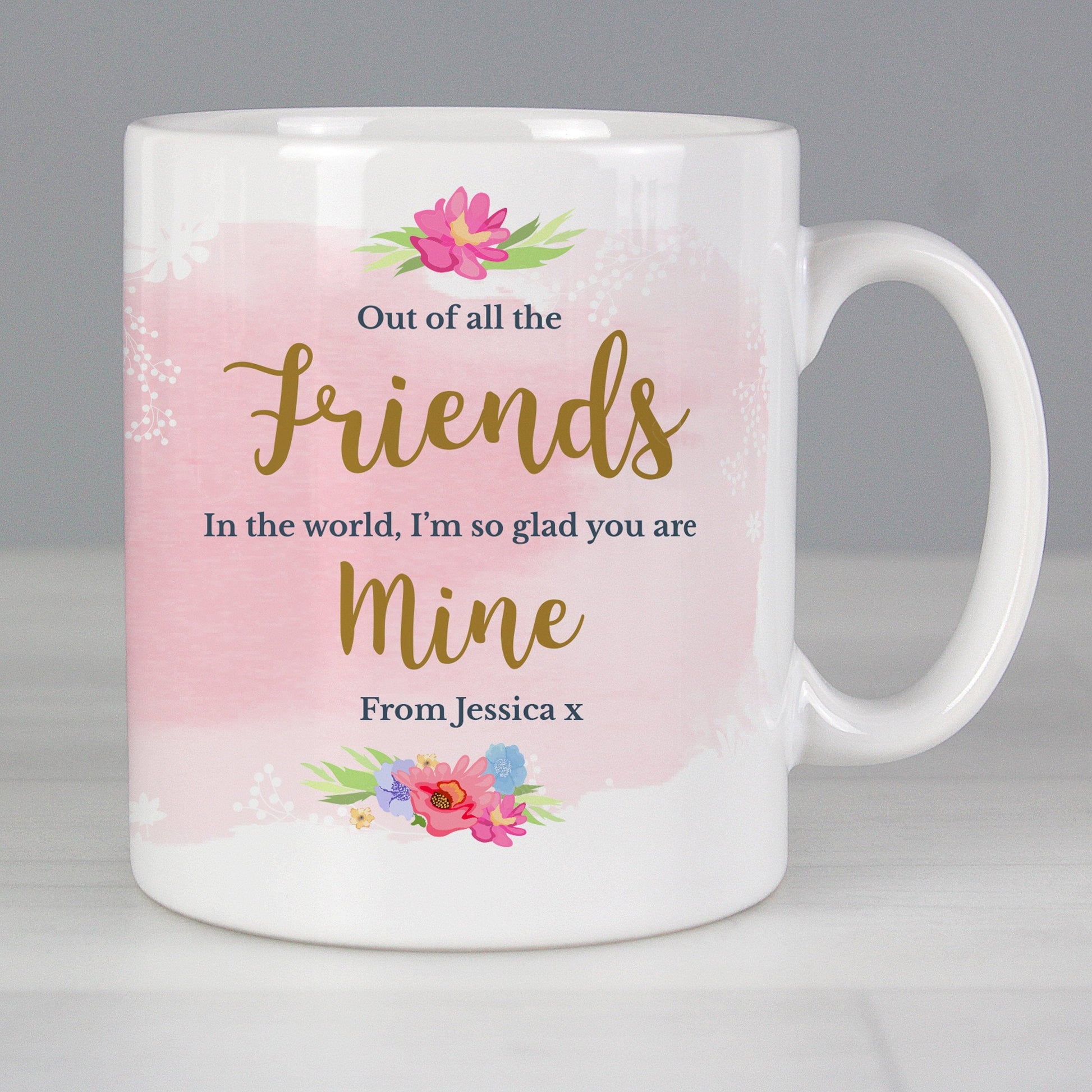 Personalised Floral Watercolour Mug Gifts Finder ScentiMelti Wax Melts