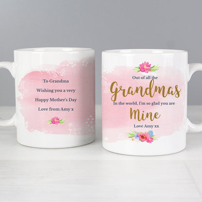 Personalised Floral Watercolour Mug Gifts Finder ScentiMelti Wax Melts