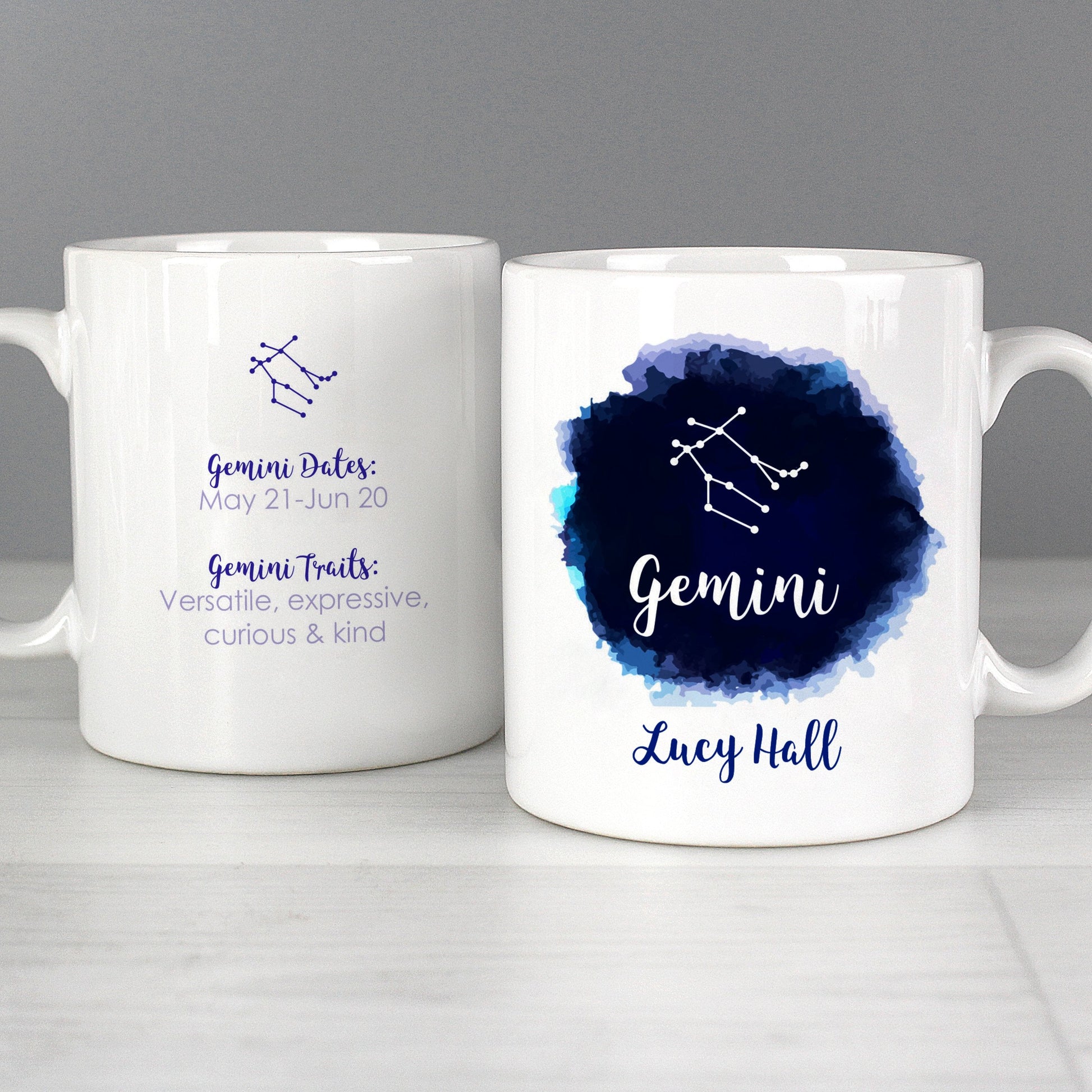 Personalised Gemini Zodiac Star Sign Mug (May 21st - June 20th) Gifts Finder ScentiMelti Wax Melts