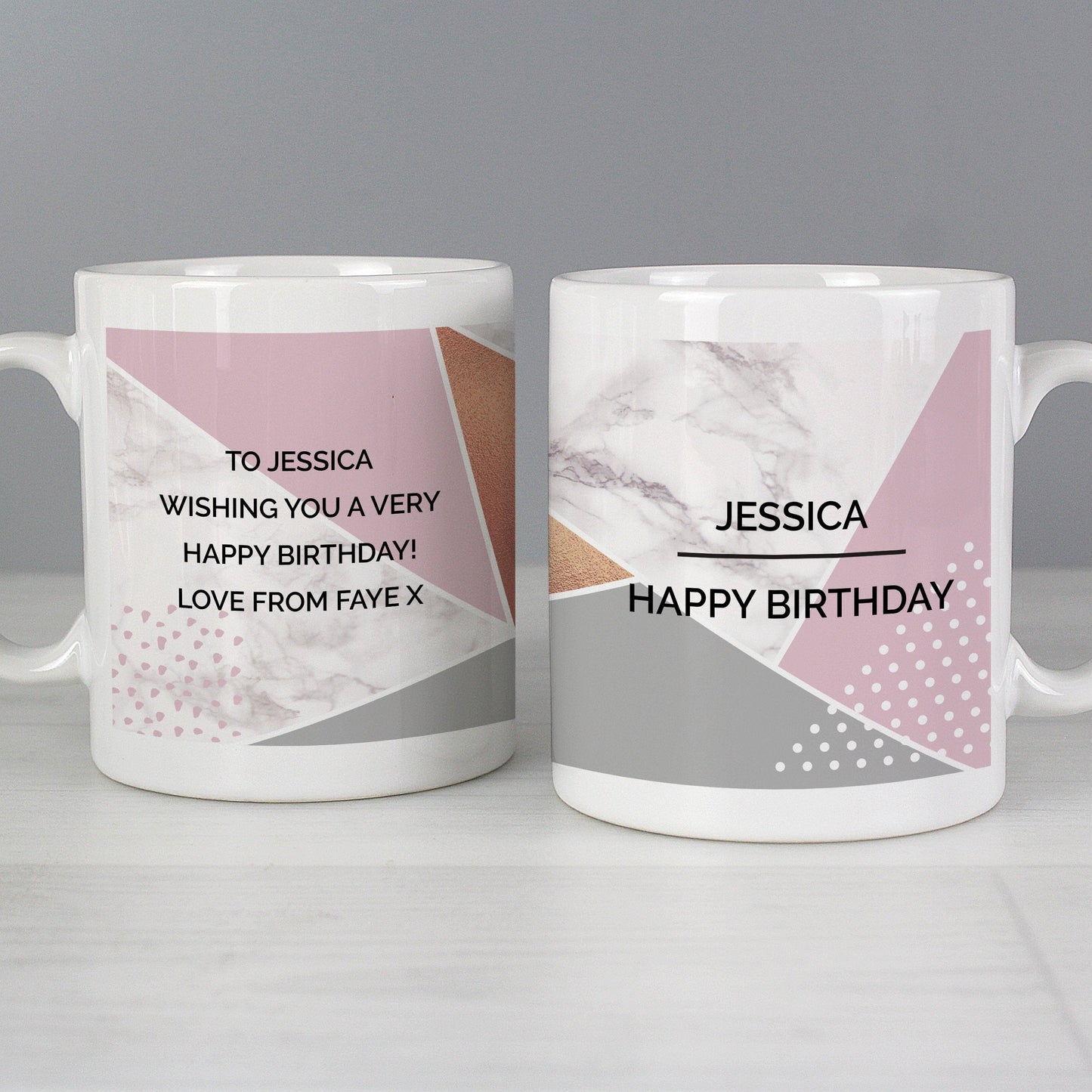 Personalised Geometric Mug Gifts Finder ScentiMelti Wax Melts