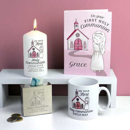 Personalised Girls First Holy Communion Mug Gifts Finder ScentiMelti Wax Melts