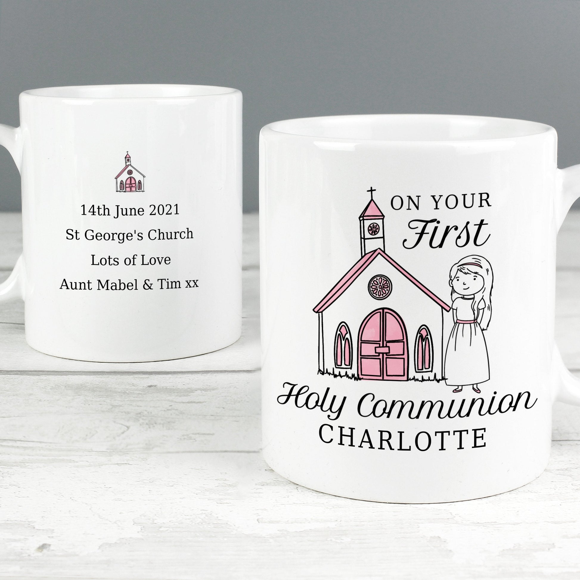 Personalised Girls First Holy Communion Mug Gifts Finder ScentiMelti Wax Melts