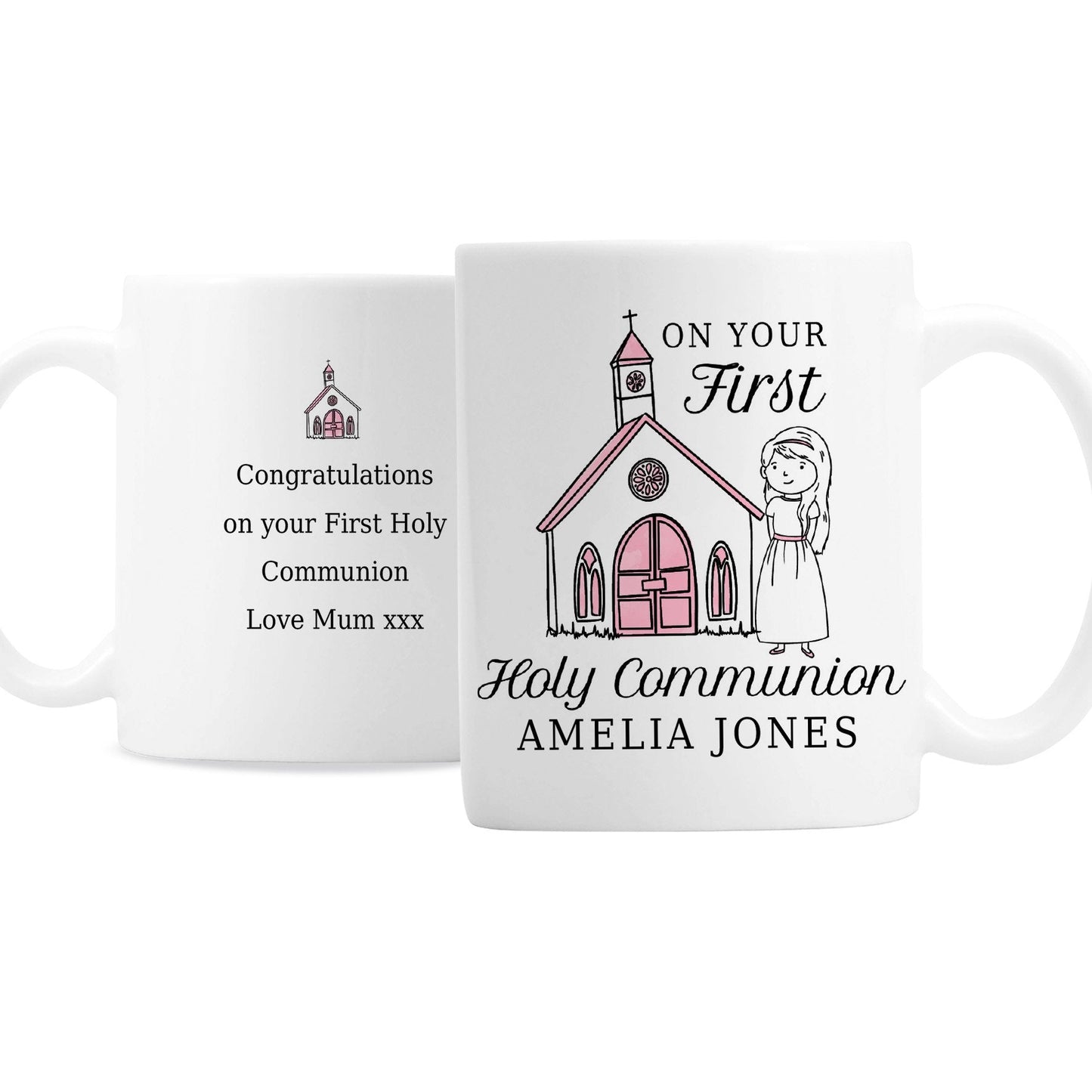 Personalised Girls First Holy Communion Mug Gifts Finder ScentiMelti Wax Melts