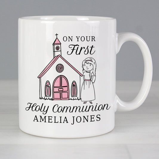 Personalised Girls First Holy Communion Mug Gifts Finder ScentiMelti Wax Melts