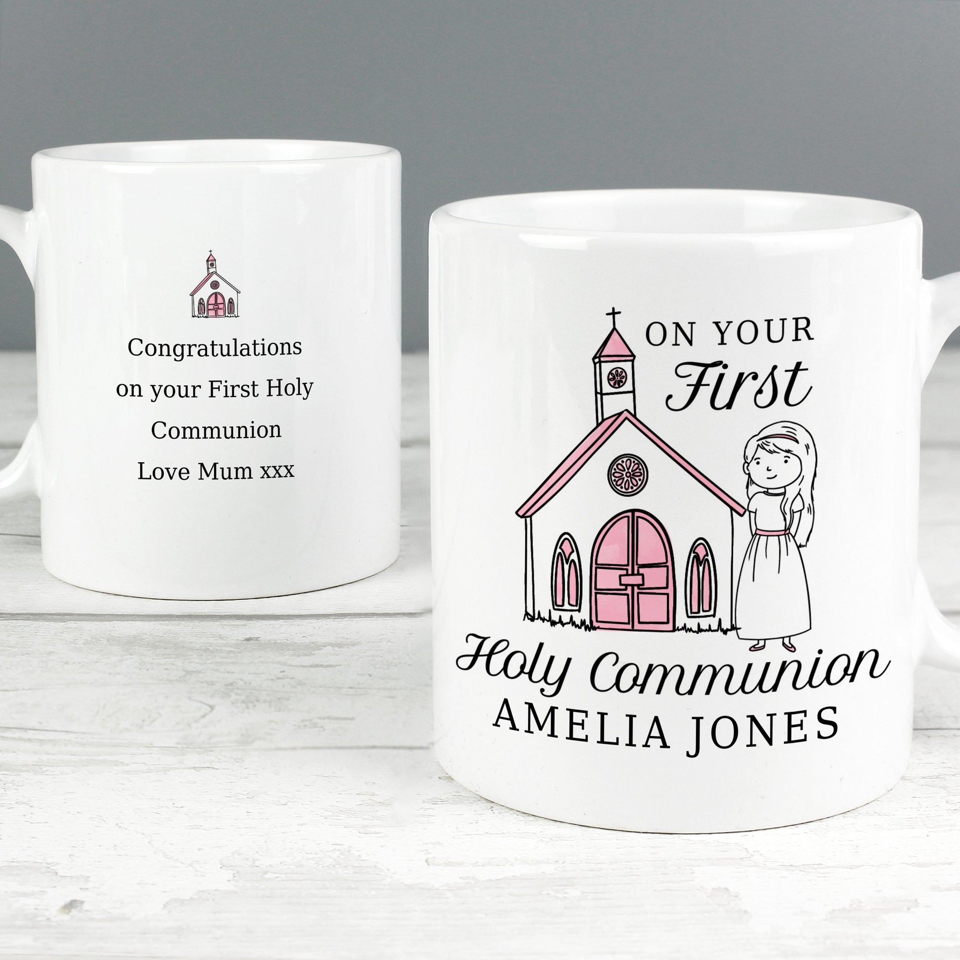 Personalised Girls First Holy Communion Mug Gifts Finder ScentiMelti Wax Melts