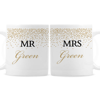 Personalised Gold Confetti Mug Set Gifts Finder ScentiMelti Wax Melts