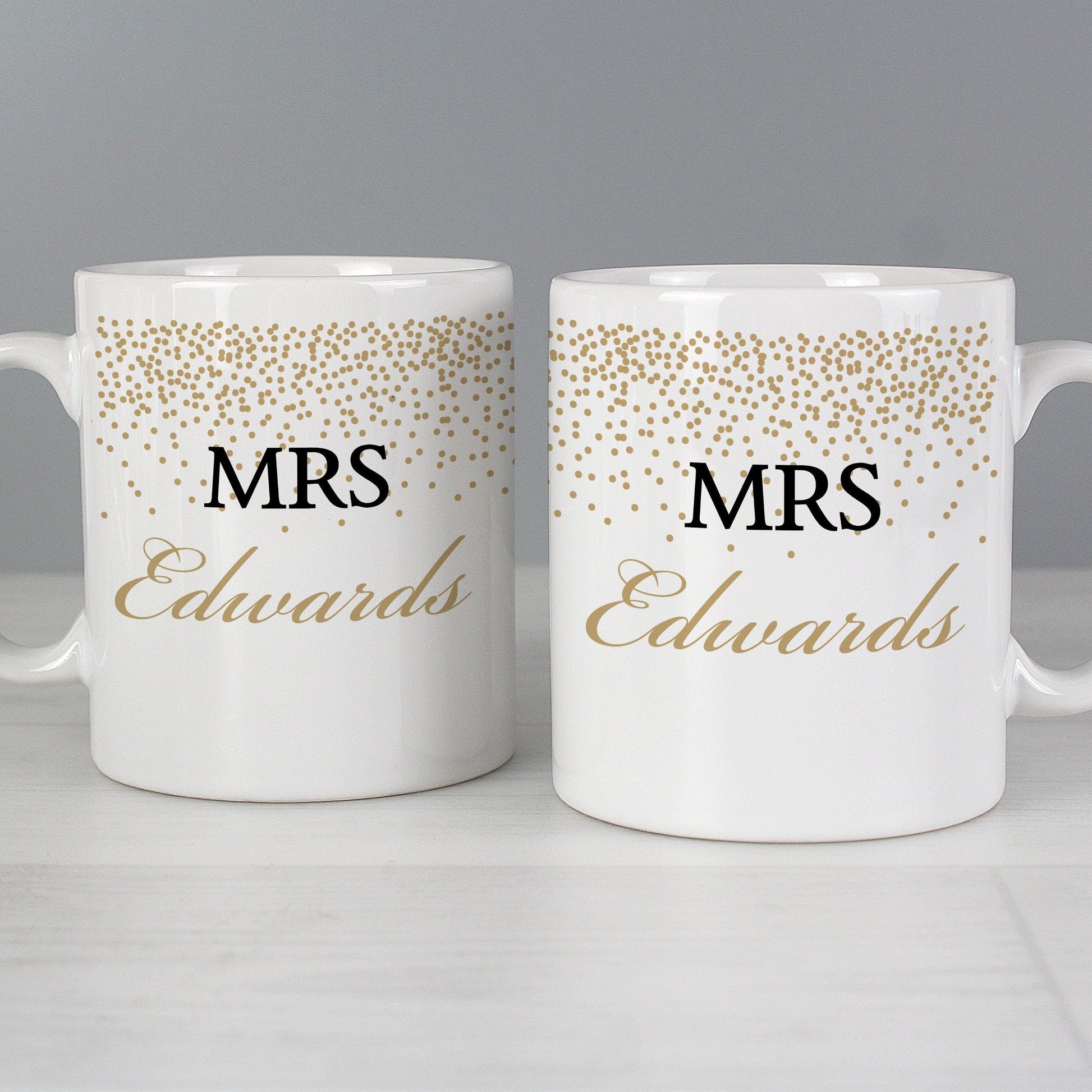 Personalised Gold Confetti Mug Set Gifts Finder ScentiMelti Wax Melts