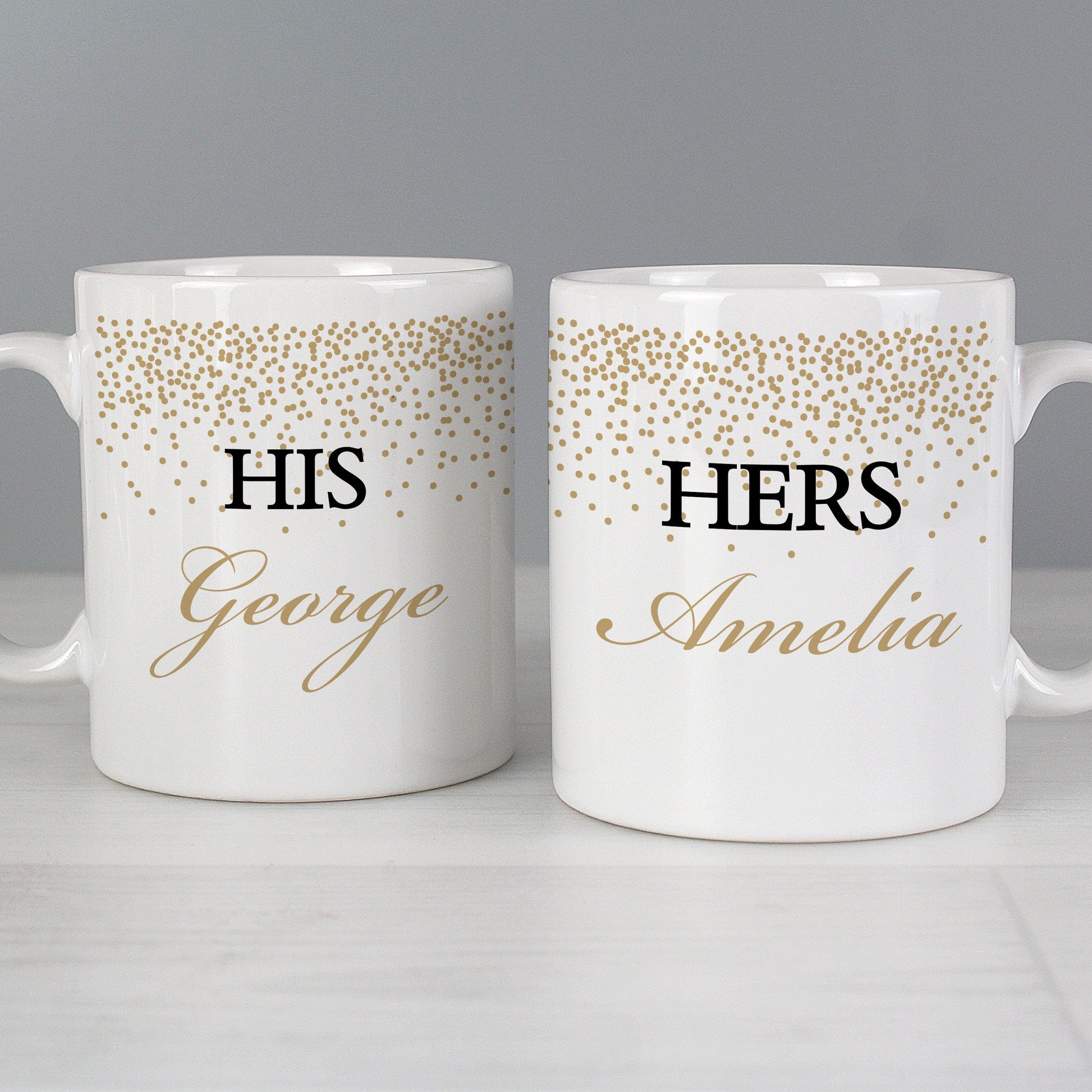 Personalised Gold Confetti Mug Set Gifts Finder ScentiMelti Wax Melts