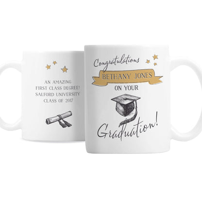 Personalised Gold Star Graduation Mug Gifts Finder ScentiMelti Wax Melts