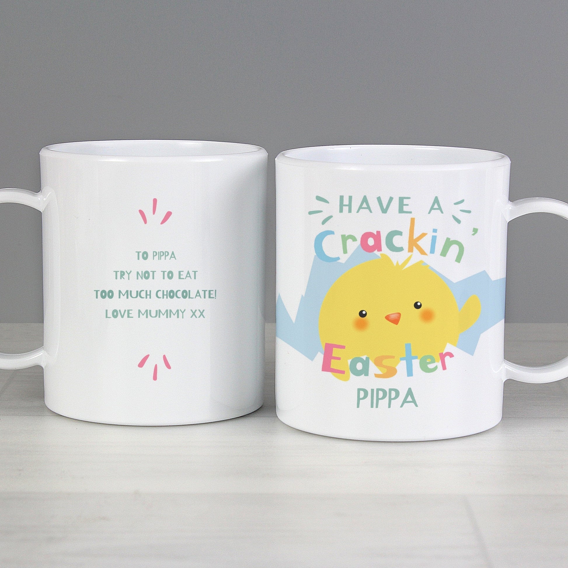 Personalised Have A Cracking Easter Plastic Mug Gifts Finder ScentiMelti Wax Melts