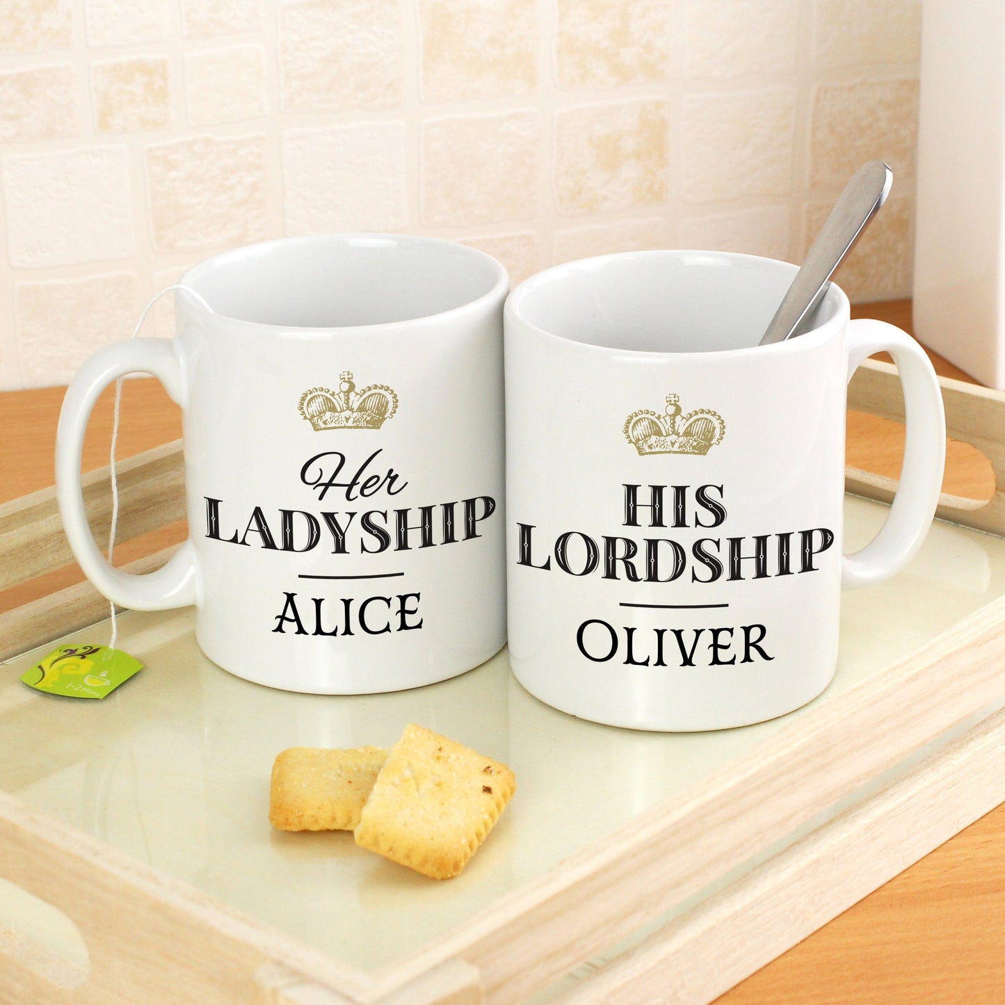 Personalised Ladyship and Lordship Mug Set Gifts Finder ScentiMelti Wax Melts