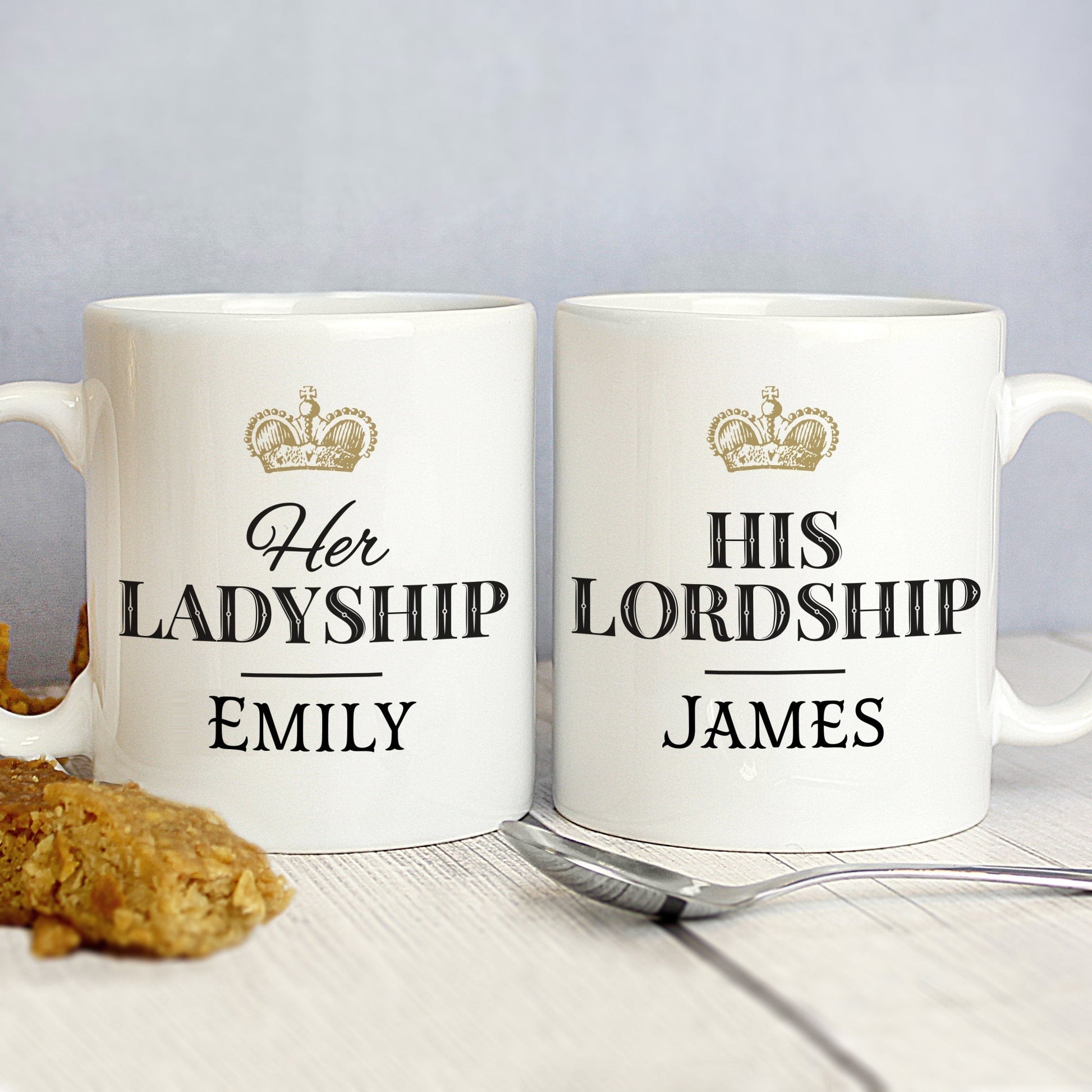 Personalised Ladyship and Lordship Mug Set Gifts Finder ScentiMelti Wax Melts