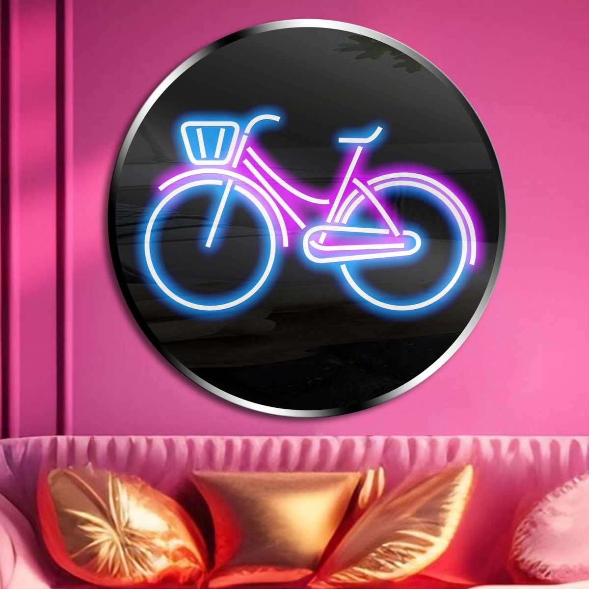 Personalised LED Neon Sign BICYCLE PINK - ScentiMelti Home Fragrance, Beauty & Gifts UK