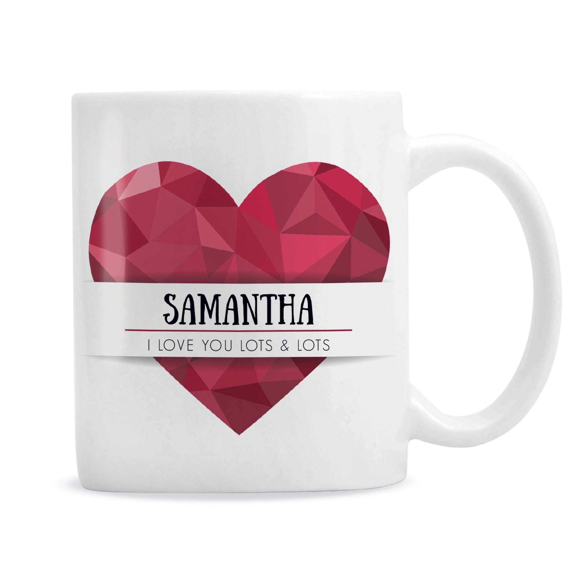 Personalised Love Heart Mug Gifts Finder ScentiMelti Wax Melts