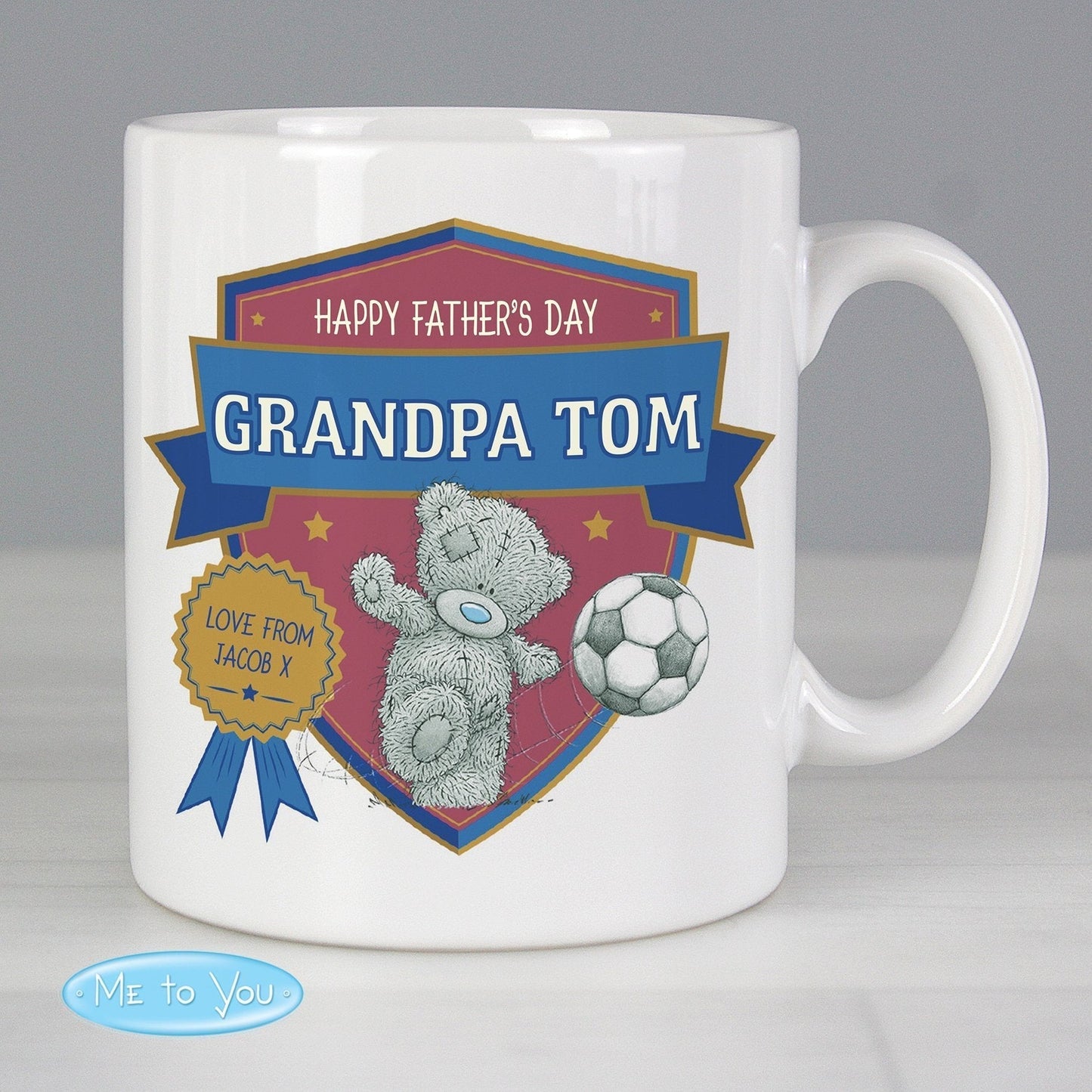 Personalised Me to You Football Mug - ScentiMelti Home Fragrance, Beauty & Gifts UK