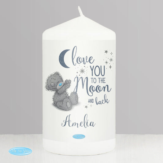 Personalised Me to You 'Love You to the Moon and Back' Pillar Candle - ScentiMelti Home Fragrance, Beauty & Gifts UK