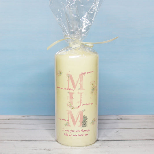 Personalised Me to You MUM Pillar Candle - ScentiMelti Home Fragrance, Beauty & Gifts UK