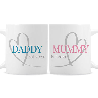 Personalised Mummy & Daddy Mug Set Gifts Finder ScentiMelti Wax Melts