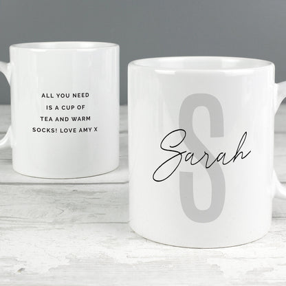 Personalised Name & Initial Mug Gifts Finder ScentiMelti Wax Melts