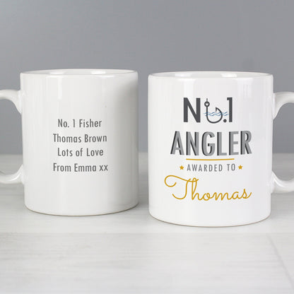 Personalised No.1 Angler Mug Gifts Finder ScentiMelti Wax Melts