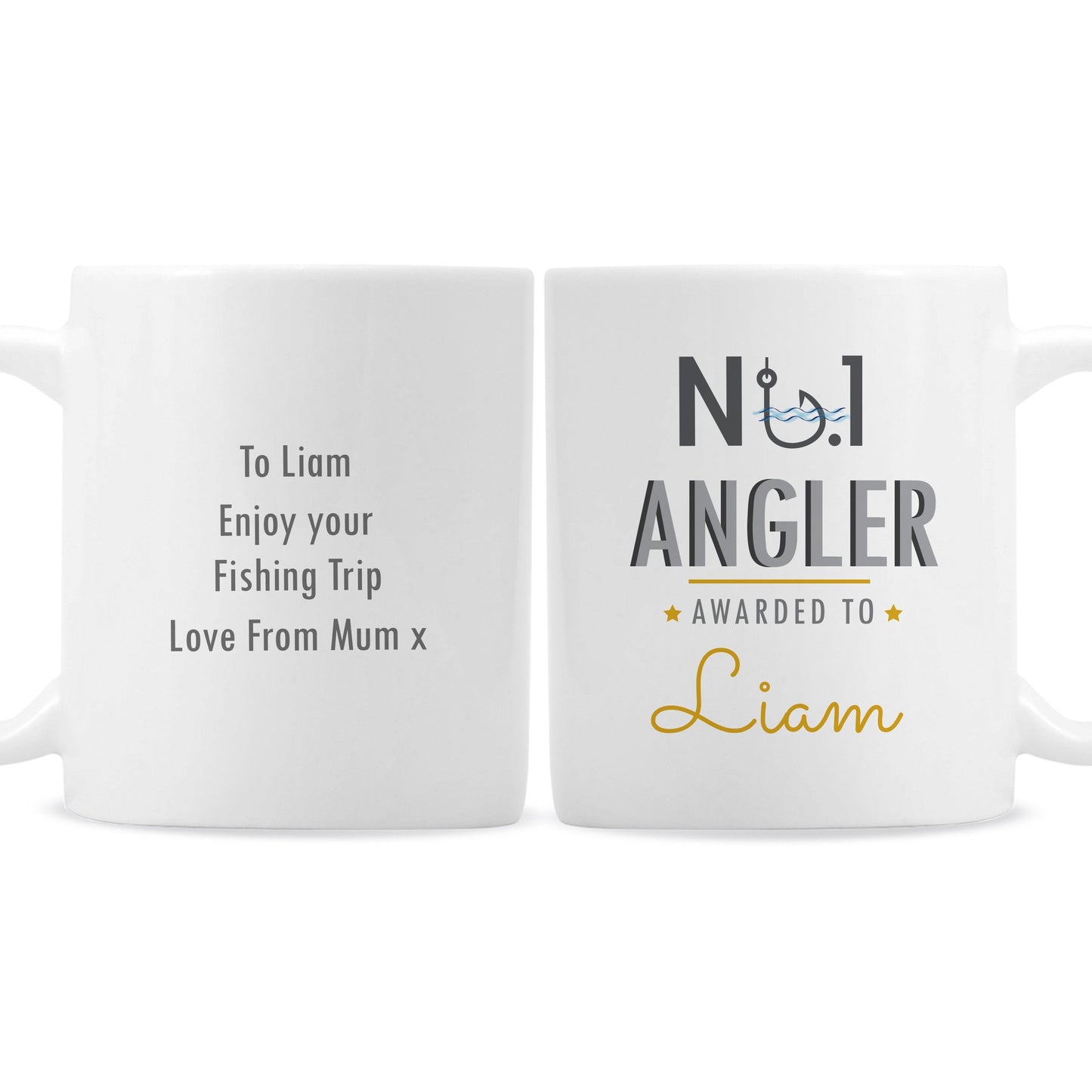 Personalised No.1 Angler Mug Gifts Finder ScentiMelti Wax Melts