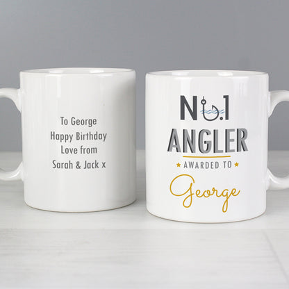 Personalised No.1 Angler Mug Gifts Finder ScentiMelti Wax Melts