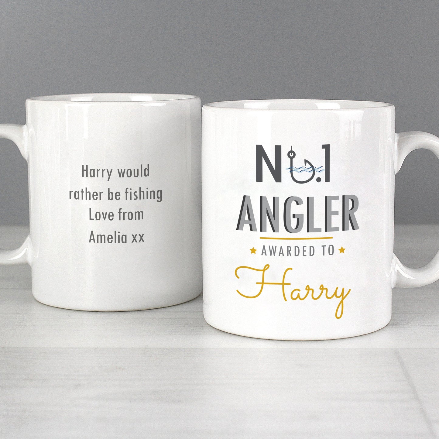 Personalised No.1 Angler Mug Gifts Finder ScentiMelti Wax Melts