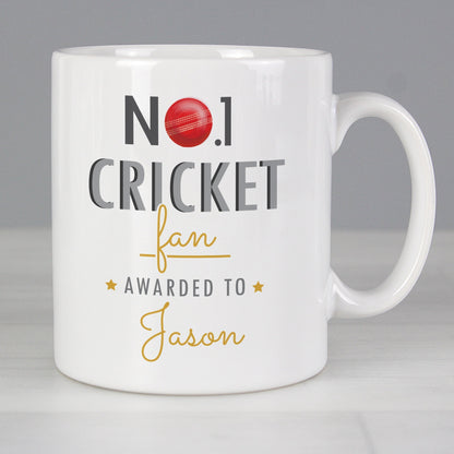 Personalised No.1 Cricket Fan Mug Gifts Finder ScentiMelti Wax Melts