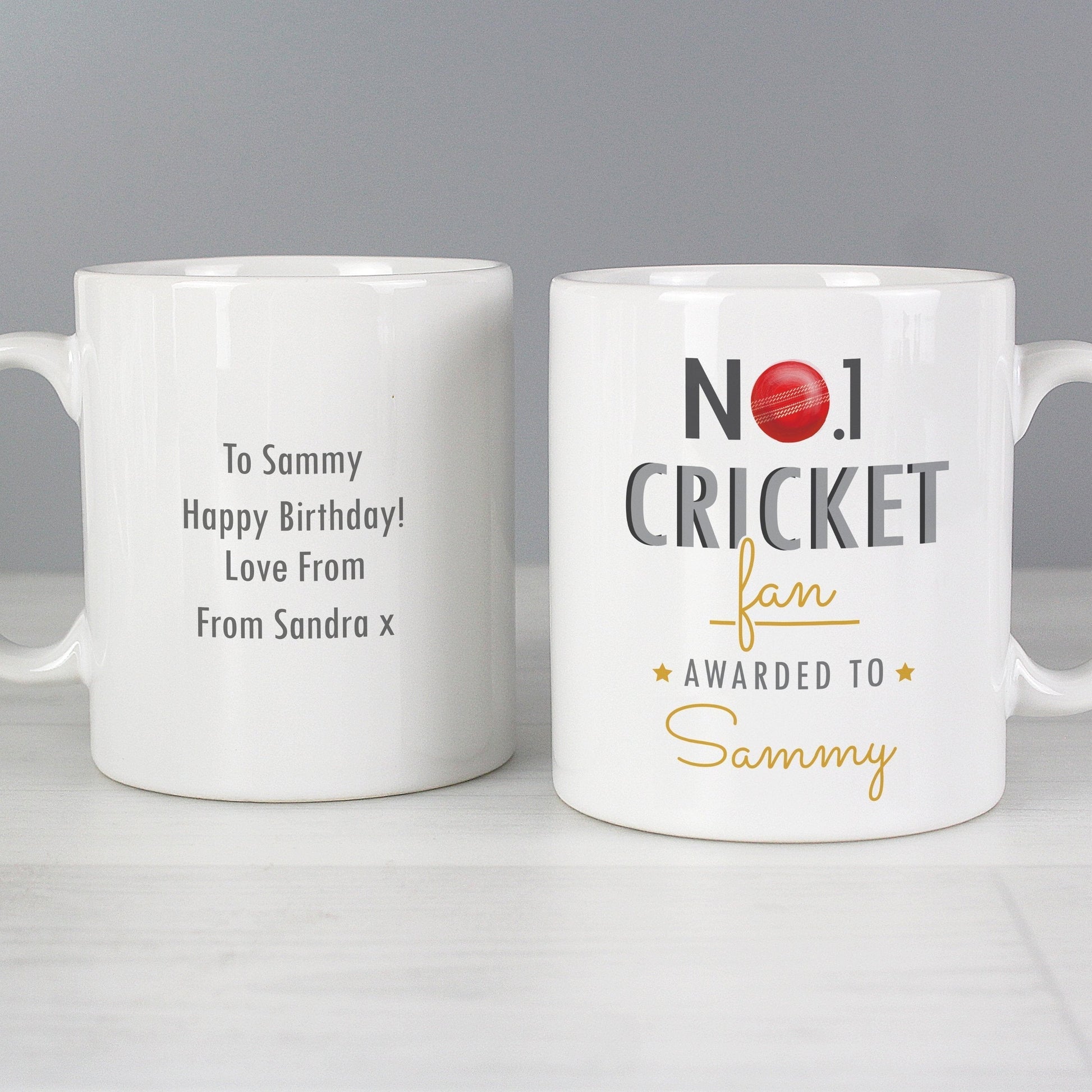 Personalised No.1 Cricket Fan Mug Gifts Finder ScentiMelti Wax Melts