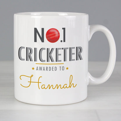 Personalised No.1 Cricketer Mug Gifts Finder ScentiMelti Wax Melts