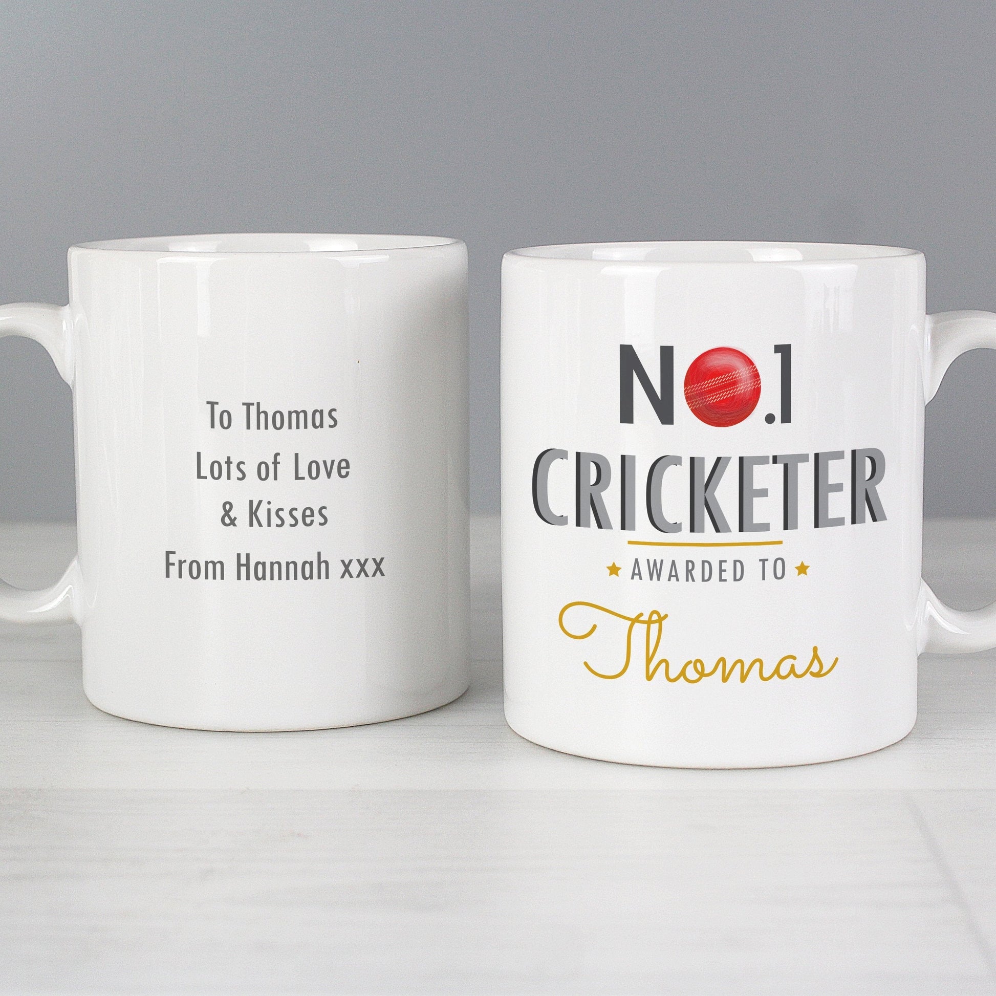 Personalised No.1 Cricketer Mug Gifts Finder ScentiMelti Wax Melts