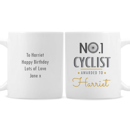 Personalised No.1 Cyclist Mug Gifts Finder ScentiMelti Wax Melts