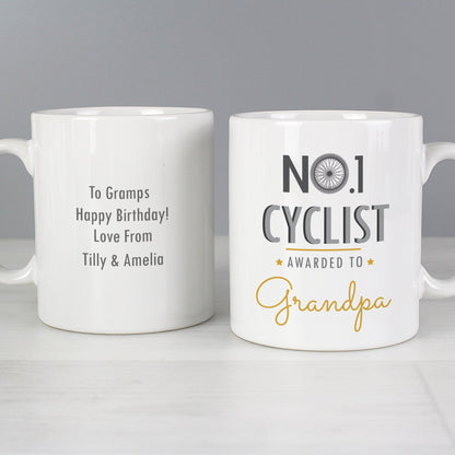 Personalised No.1 Cyclist Mug Gifts Finder ScentiMelti Wax Melts