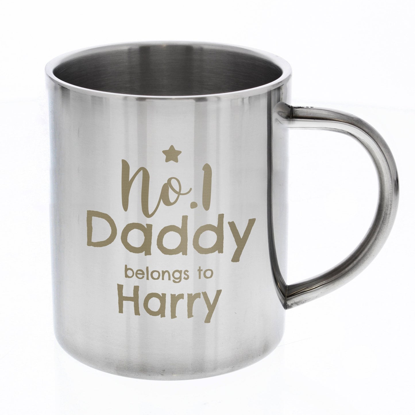 Personalised No.1 Daddy Stainless Steel Mug Gifts Finder ScentiMelti Wax Melts