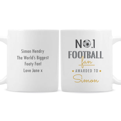 Personalised No.1 Football Fan Mug - ScentiMelti Home Fragrance, Beauty & Gifts UK