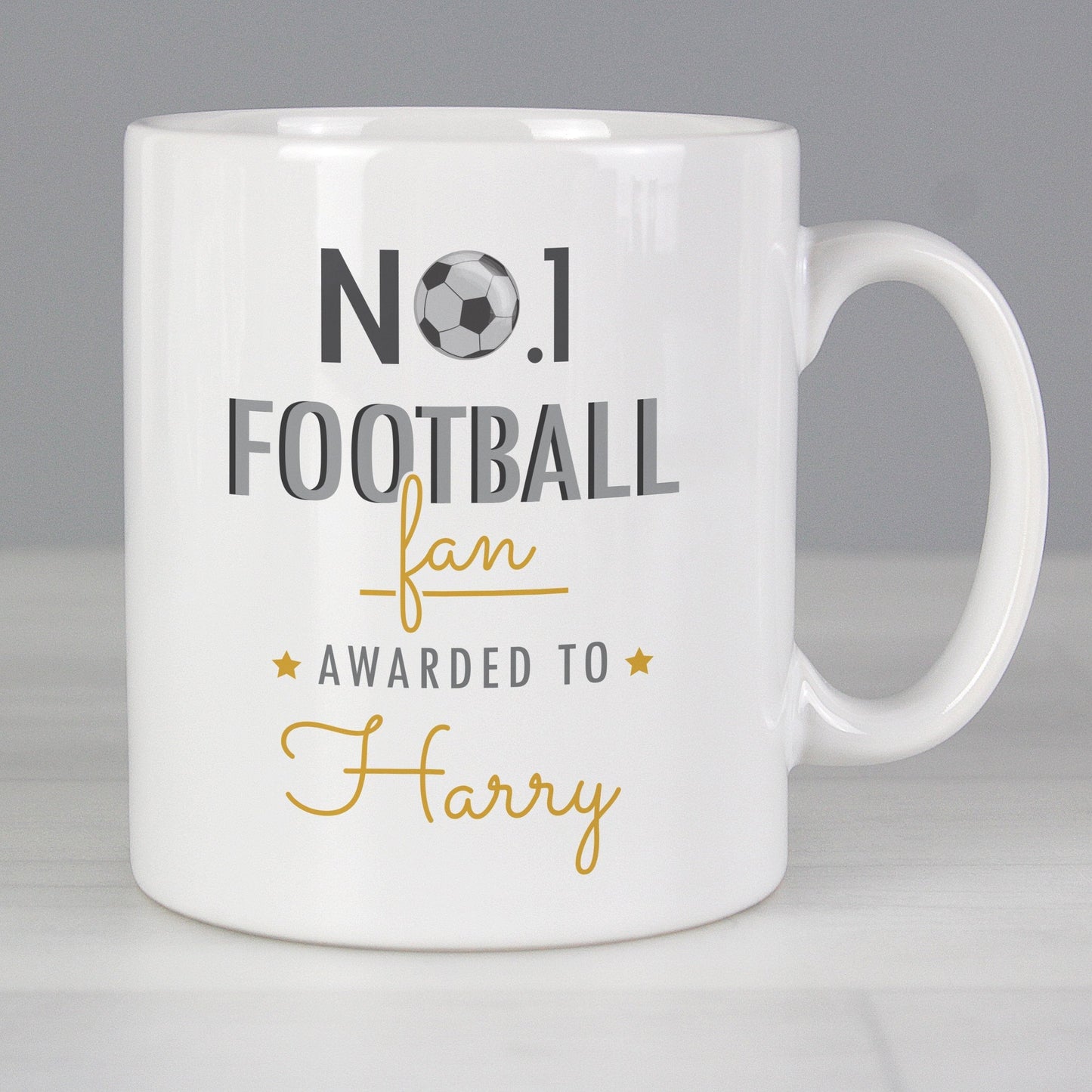 Personalised No.1 Football Fan Mug - ScentiMelti Home Fragrance, Beauty & Gifts UK