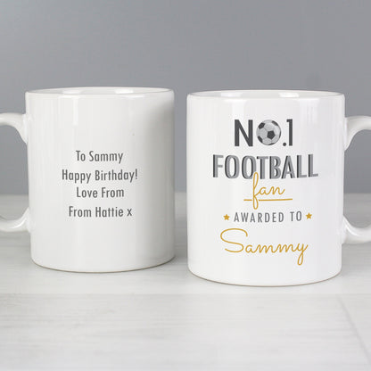 Personalised No.1 Football Fan Mug - ScentiMelti Home Fragrance, Beauty & Gifts UK