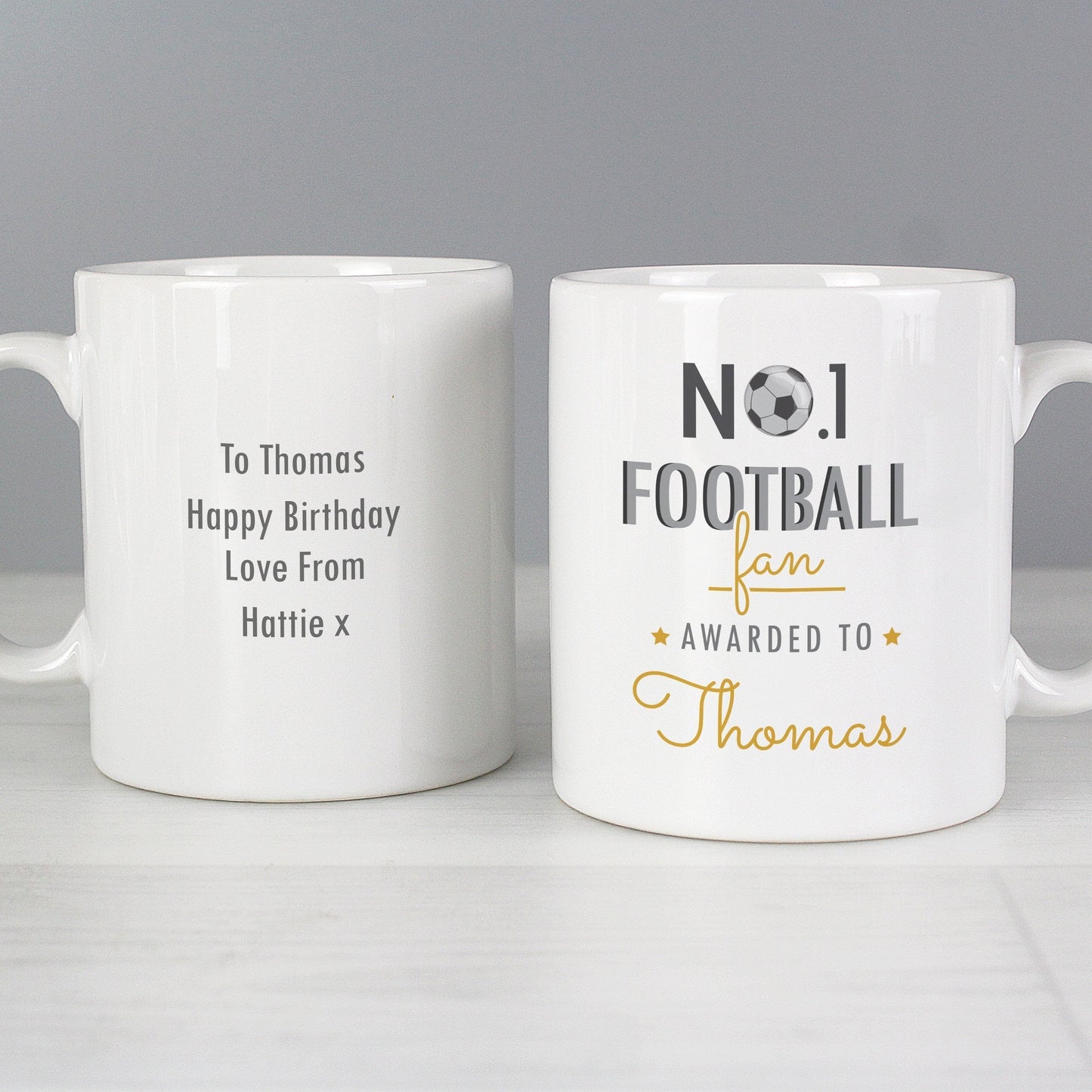 Personalised No.1 Football Fan Mug - ScentiMelti Home Fragrance, Beauty & Gifts UK