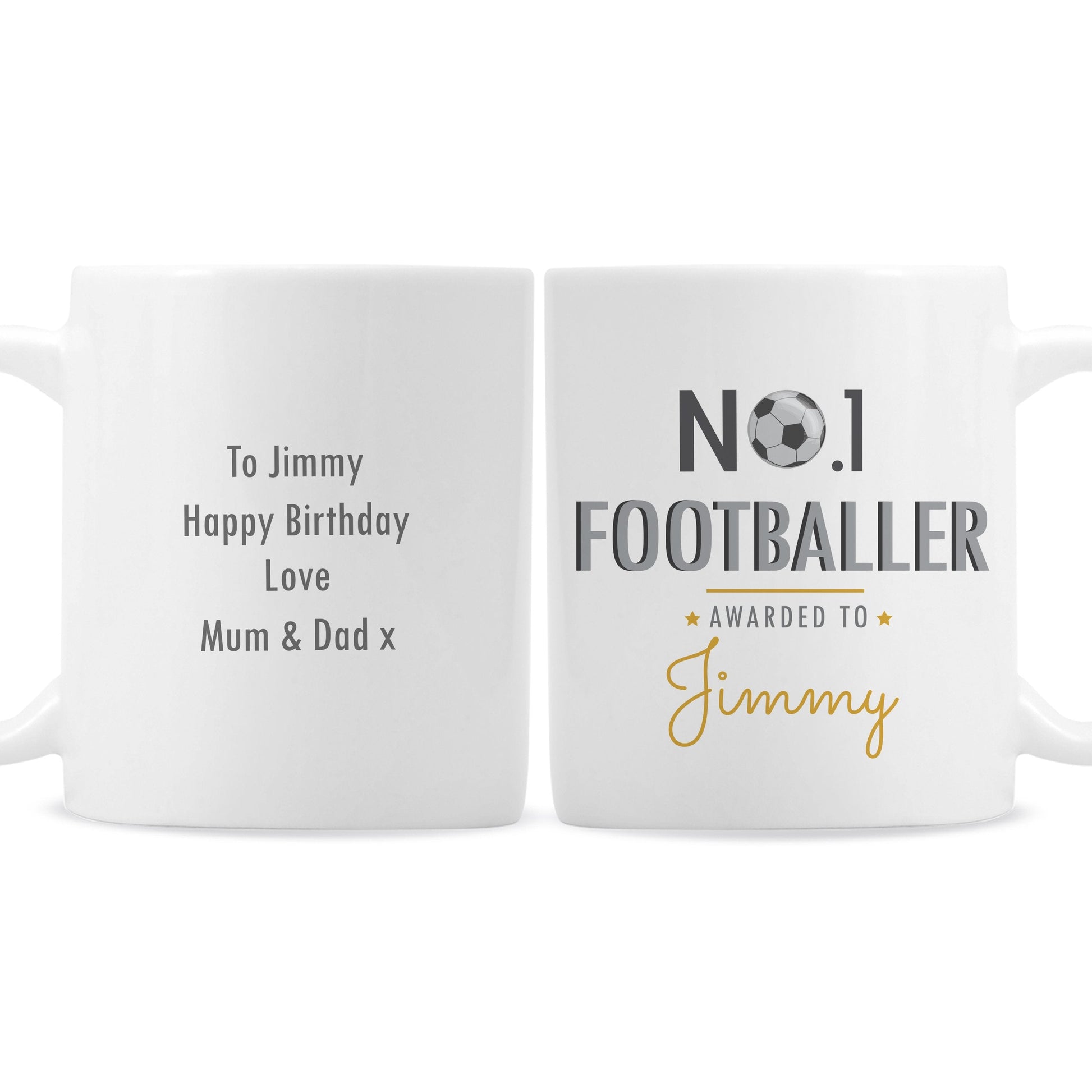 Personalised No.1 Footballer Mug - ScentiMelti Home Fragrance, Beauty & Gifts UK