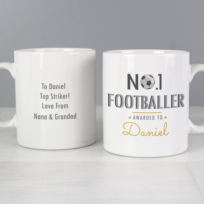 Personalised No.1 Footballer Mug - ScentiMelti Home Fragrance, Beauty & Gifts UK