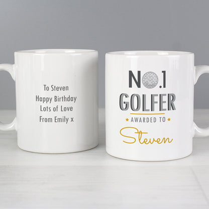 Personalised No.1 Golfer Mug Gifts Finder ScentiMelti Wax Melts