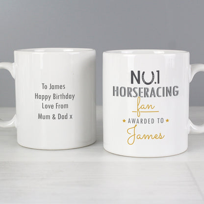 Personalised No.1 Horseracing Fan Mug Gifts Finder ScentiMelti Wax Melts