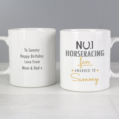 Personalised No.1 Horseracing Fan Mug Gifts Finder ScentiMelti Wax Melts